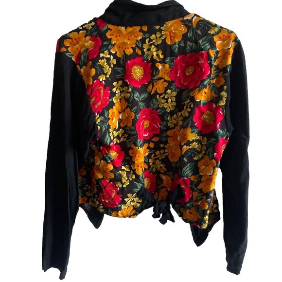 Gitano vtg size Medium floral button up blouse women’s Long sleeve - Picture 2 of 10